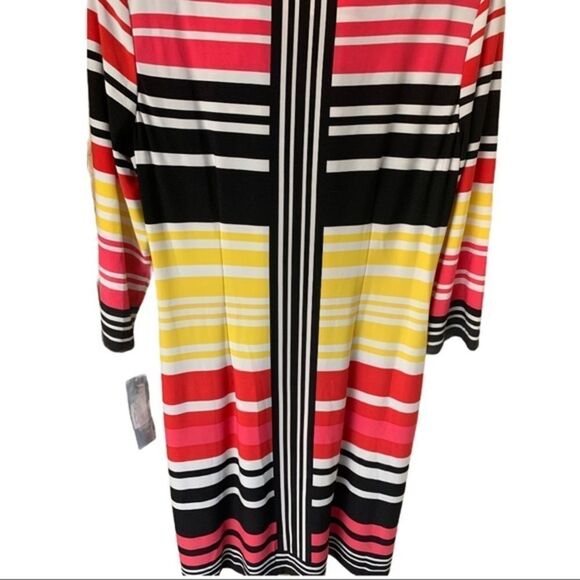 London Times Petite Colorful MIDI Dress - Picture 5 of 6